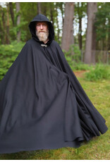 Cloakmakers.com 5727-Washable Black Wool Blend Cloak w/ Black Hood Lining