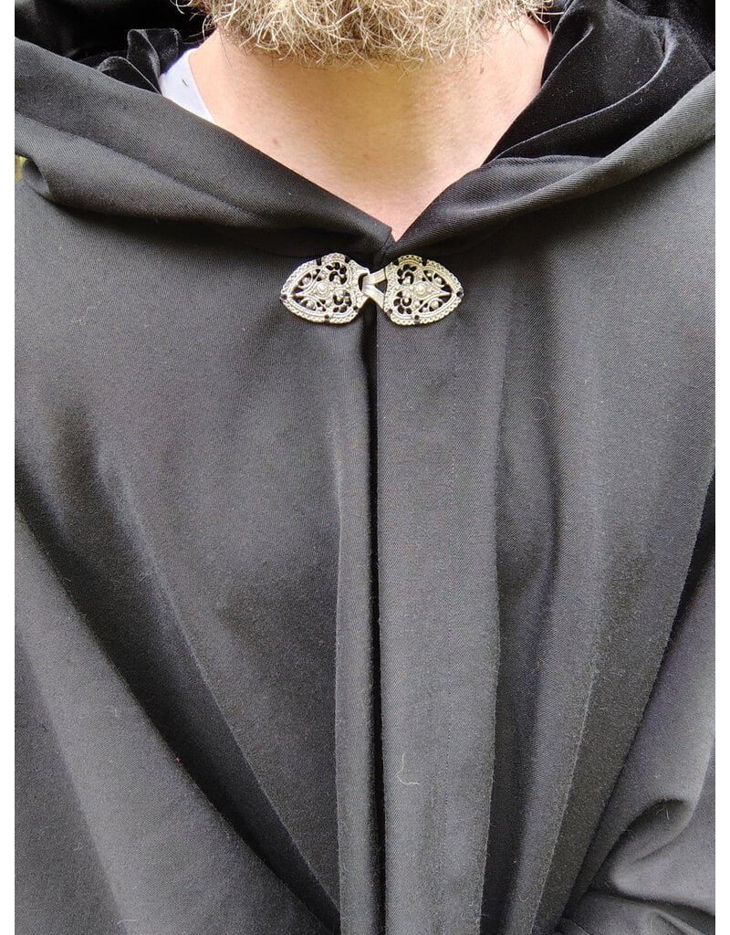 Cloakmakers.com 5727-Washable Black Wool Blend Cloak w/ Black Hood Lining