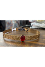 Cloakmakers.com Red Oval Stone on Borderless Ivy Band - Hermia