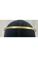 Cloakmakers.com Bordered Floral Vine Band Unisex Circlet - Raw Brass