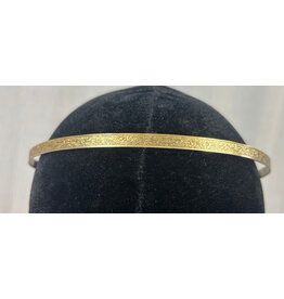 Cloakmakers.com Bordered Floral Vine Band Circlet - Raw Brass
