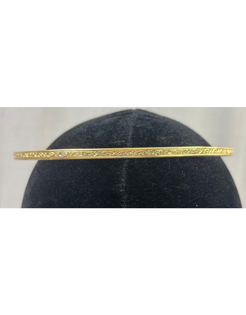 Cloakmakers.com Bordered Floral  Band Circlet - Gold Plated