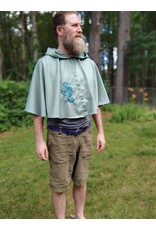 Cloakmakers.com 5715-Washable Seafoam Green Polyester Cloak w/ Seahorse Embroidery