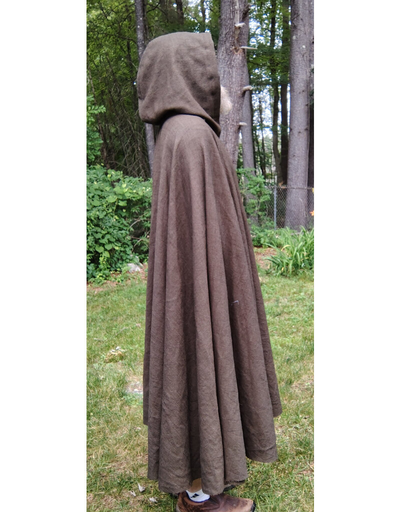 Cloakmakers.com 5734-Washable Lightweight Brown Ranger Cloak w/ Brown Hood Lining