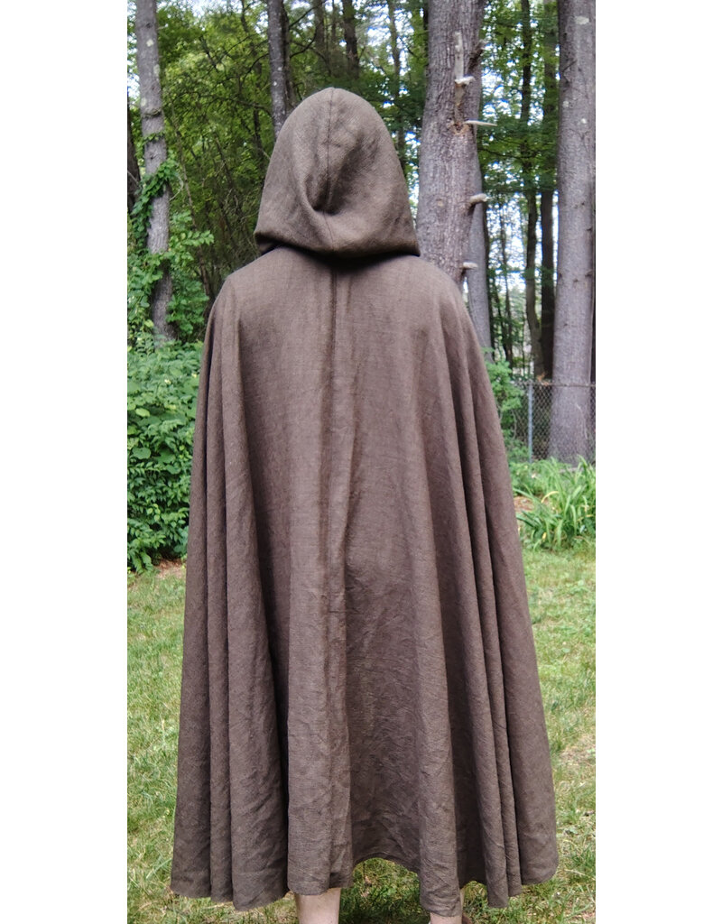 Cloakmakers.com 5734-Washable Lightweight Brown Ranger Cloak w/ Brown Hood Lining