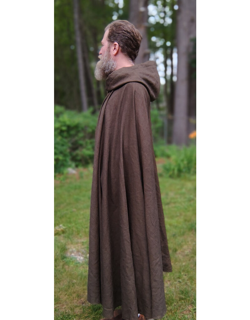 Cloakmakers.com 5734-Washable Lightweight Brown Ranger Cloak w/ Brown Hood Lining