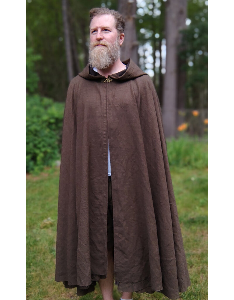 Cloakmakers.com 5734-Washable Lightweight Brown Ranger Cloak w/ Brown Hood Lining