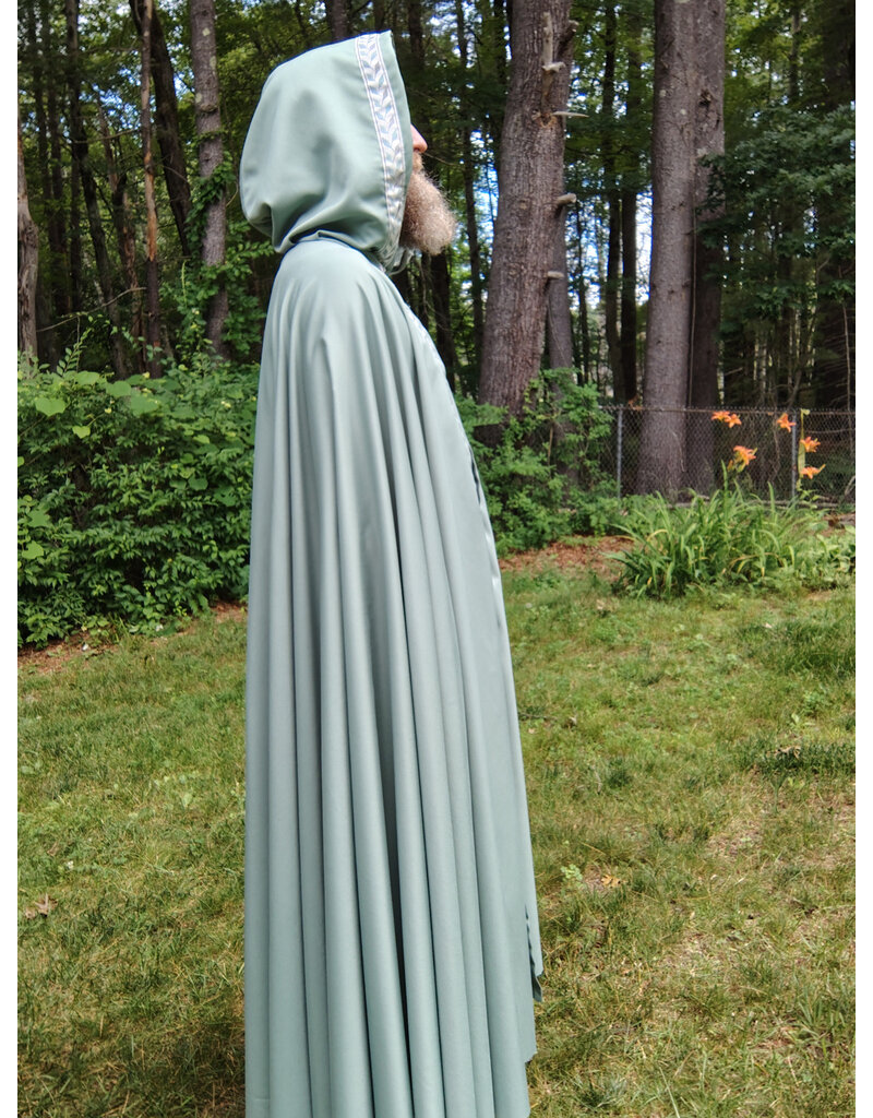Cloakmakers.com 5735-Washable Seafoam Green Polyester Cloak w/ Green Ivy Trim