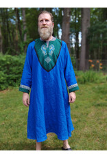 Cloakmakers.com J898-Washable Blue Linen Tunic w/ Seahorse Embroidery