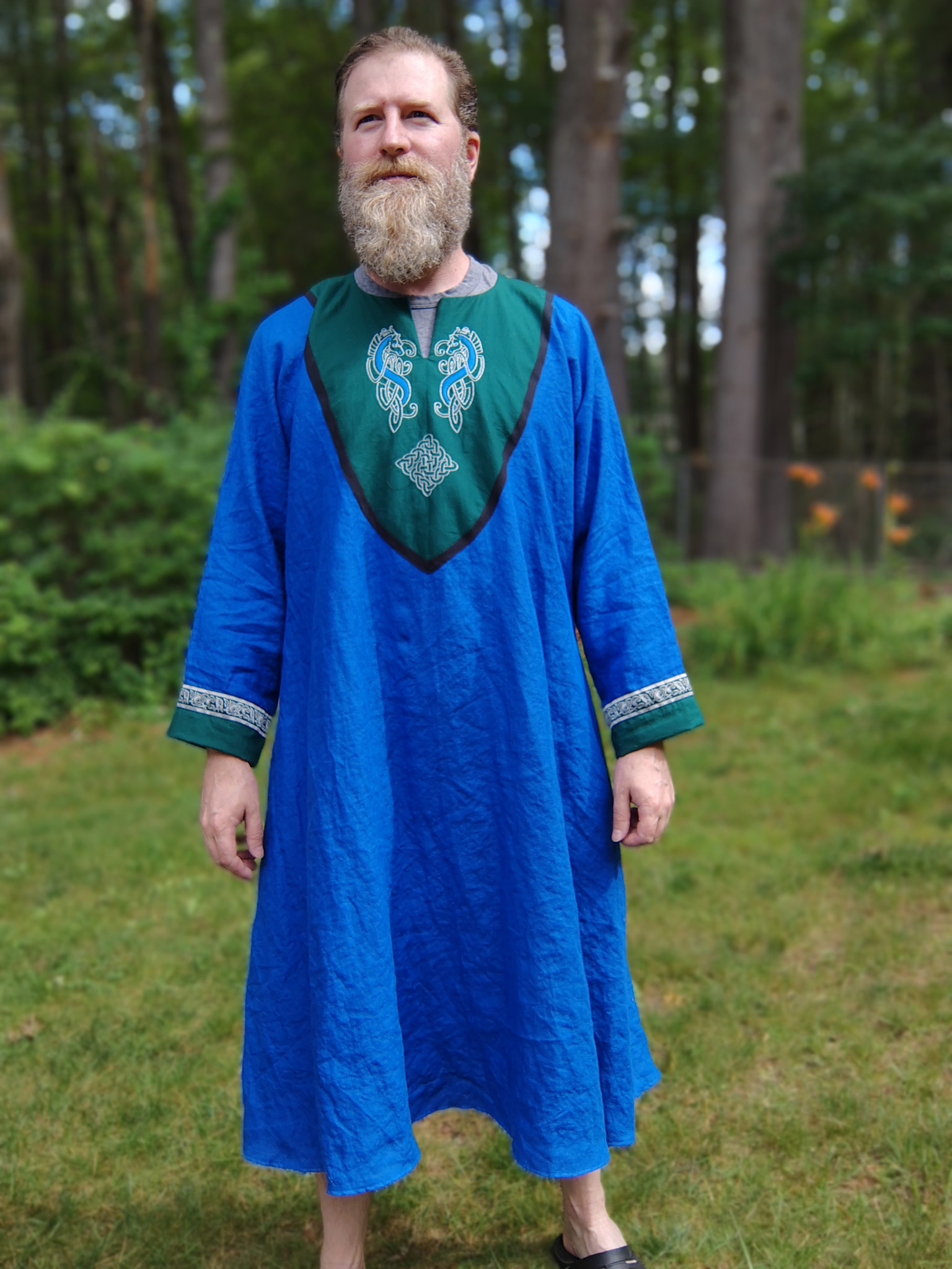 トップス Andequal drawstring tie tunic BLUE Sapphire Cotton