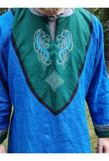 Cloakmakers.com J898-Washable Blue Linen Tunic w/ Seahorse Embroidery