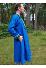 Cloakmakers.com J898-Washable Blue Linen Tunic w/ Seahorse Embroidery