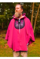 Cloakmakers.com 5494-Washable Hot Pink Cloak w/Triple Moon Embroidery, Pockets