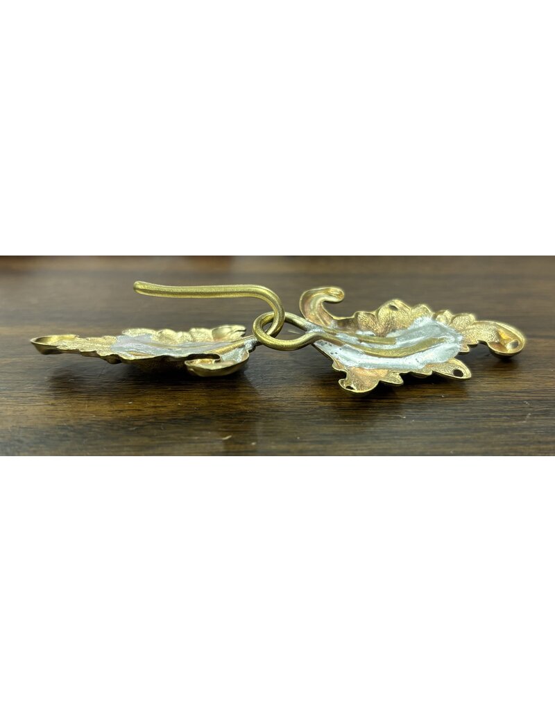 Cloakmakers.com Acanthus Cloak Clasp-Raw Jewelers Brass