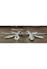 Cloakmakers.com Dragonfly Double Cloak Clasp - Silver Tone Plated