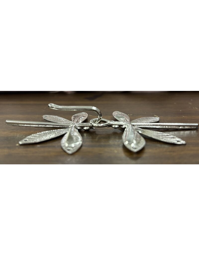 Cloakmakers.com Dragonfly Double Cloak Clasp - Silver Tone Plated