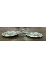 Cloakmakers.com Tudor Rope Edge Cloak Clasp - Silvertone Plated
