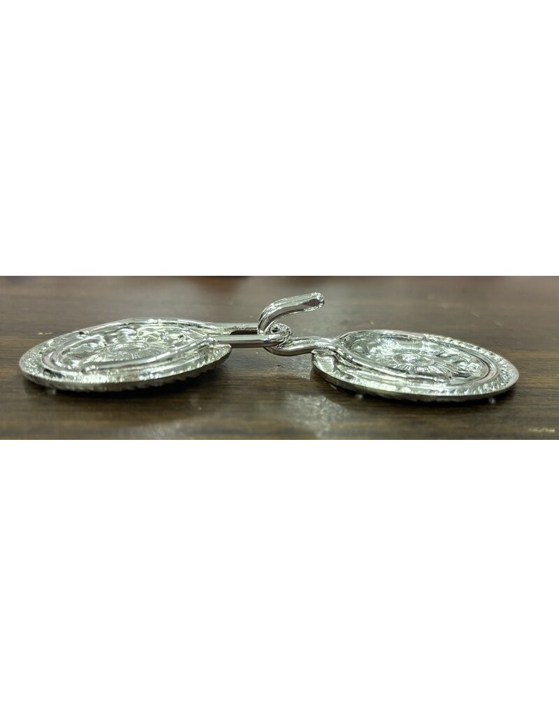 Cloakmakers.com Tudor Rope Edge Cloak Clasp - Silvertone Plated