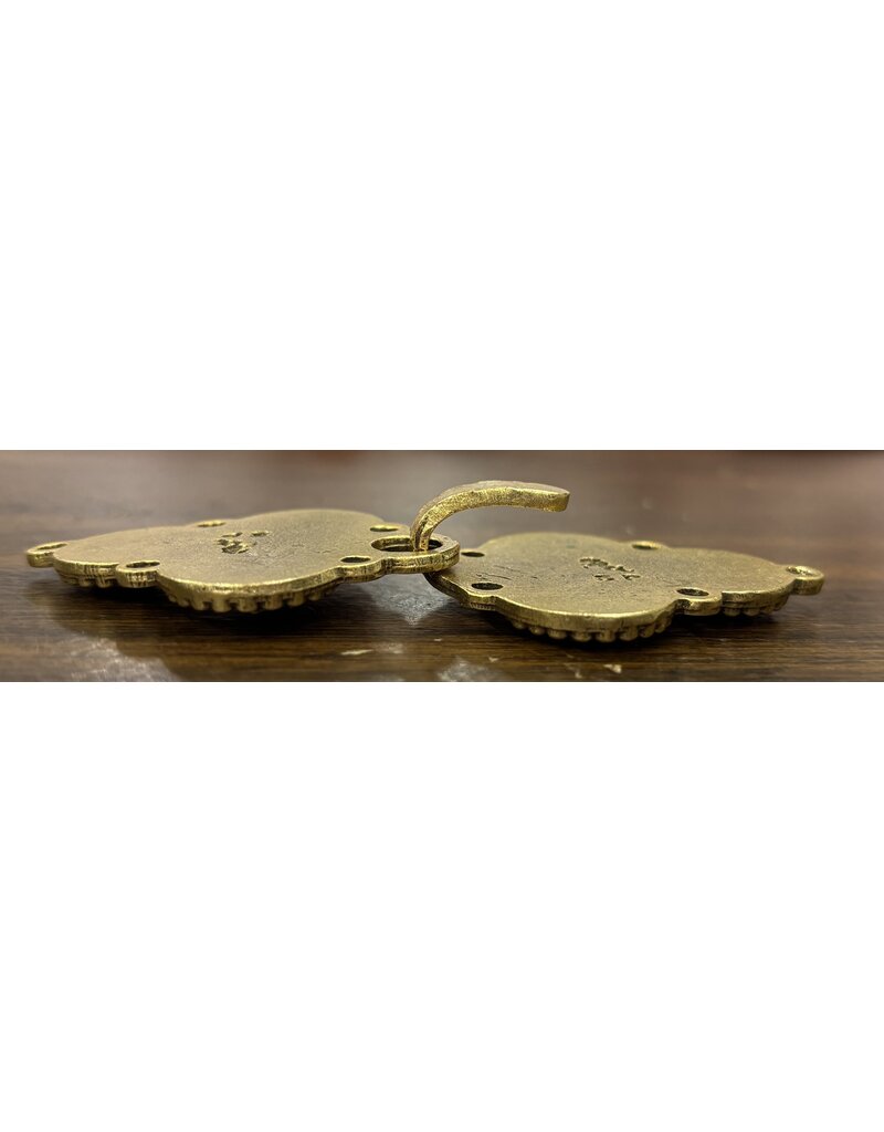 Cloakmakers.com Triple Medallion Pewter Clasp - Brass Plated