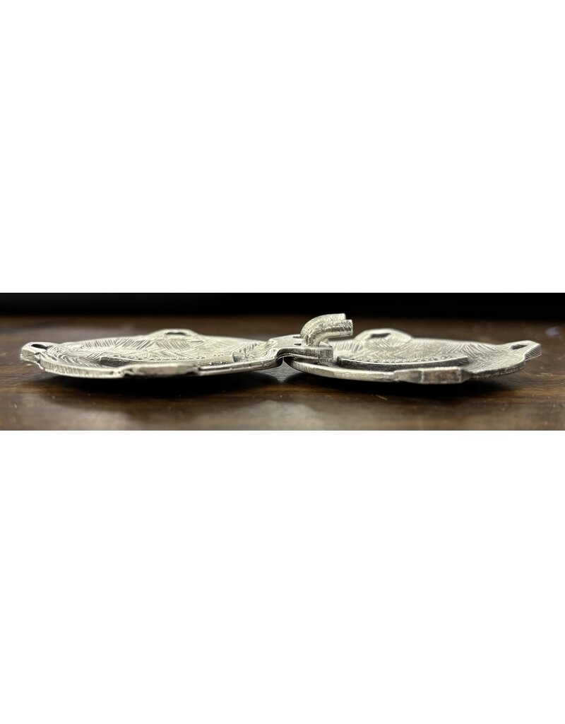 Cloakmakers.com Celtic Horse Medallion, Large Cloak Clasp - Pewter