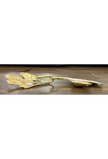 Cloakmakers.com Oak - Single Leaf w/ Large Acorn Cloak Clasp - Jewelers Brass