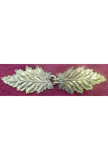 Cloakmakers.com Red Elm Leaf Cloak Clasp -Raw Jewelers Brass