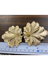 Cloakmakers.com Geranium Leaves, Large Cloak Clasp - Jewelers Brass