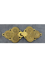 Cloakmakers.com Triple Medallion Pewter Clasp - Bronze Plated