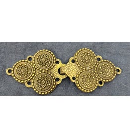 Cloakmakers.com Triple Medallion Pewter Clasp - Bronze Plated