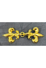 Cloakmakers.com Fleur De Lis Mini Cloak Clasp - Gold Plated