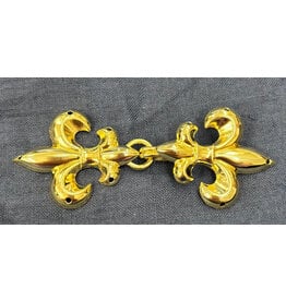 Cloakmakers.com Fleur De Lis Mini Cloak Clasp - Gold Plated