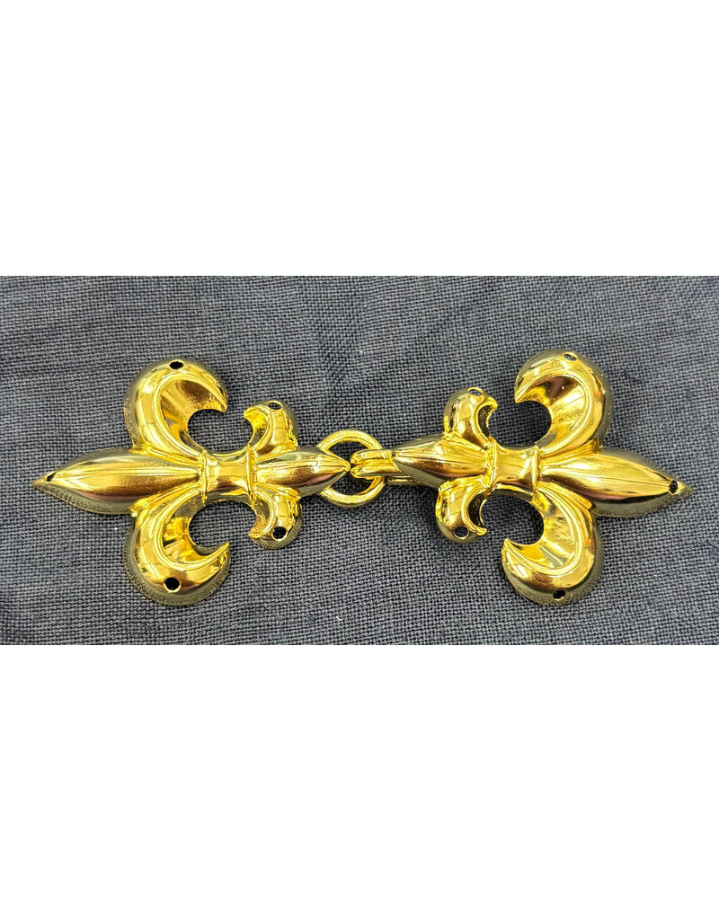 Cloakmakers.com Fleur De Lis Mini Cloak Clasp - Gold Plated