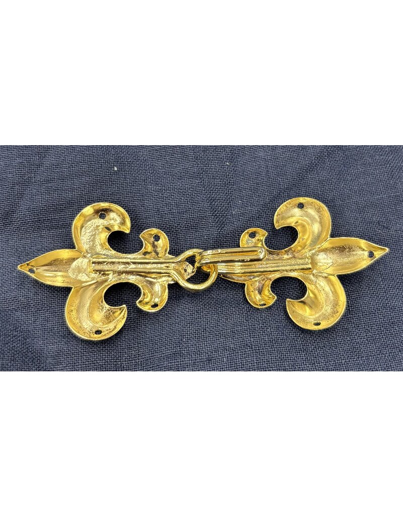 Cloakmakers.com Fleur De Lis Mini Cloak Clasp - Gold Plated