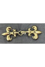 Cloakmakers.com Fleur De Lis Mini Cloak Clasp - Silver Tone Plated