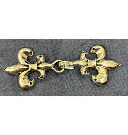 Cloakmakers.com Fleur De Lis Mini Cloak Clasp - Silver Tone Plated