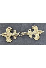 Cloakmakers.com Fleur De Lis Mini Cloak Clasp - Silver Tone Plated