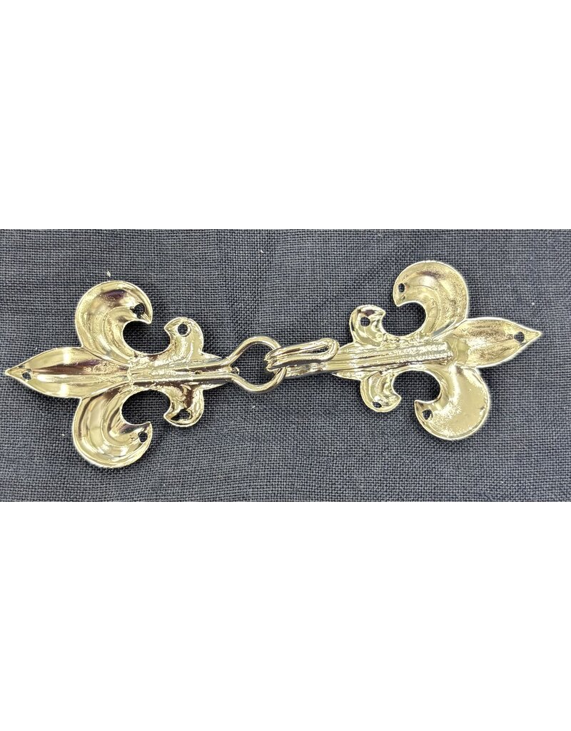 Cloakmakers.com Fleur De Lis Mini Cloak Clasp - Silver Tone Plated