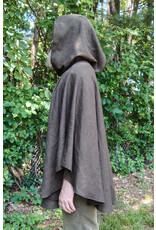 Cloakmakers.com 5746-Washable Brown Wool Blend Ranger Ruana Cloak w/ Bronze Tone Clasp