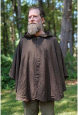 Cloakmakers.com 5746-Washable Brown Wool Blend Ranger Ruana Cloak w/ Bronze Tone Clasp