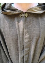 Cloakmakers.com 5746-Washable Brown Wool Blend Ranger Ruana Cloak w/ Bronze Tone Clasp