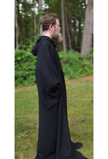 Cloakmakers.com R561-Washable Lightweight Black Wool Robe w/ Pockets