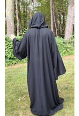 Cloakmakers.com R561-Washable Lightweight Black Wool Robe w/ Pockets