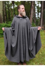 Cloakmakers.com 5751-Washable Lightweight Grey Wool Blend Cloak w/ Silver Toned Clasp