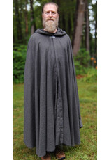Cloakmakers.com 5751-Washable Lightweight Grey Wool Blend Cloak w/ Silver Toned Clasp