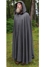 Cloakmakers.com 5751-Washable Lightweight Grey Wool Blend Cloak w/ Silver Toned Clasp