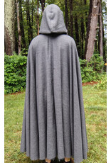 Cloakmakers.com 5751-Washable Lightweight Grey Wool Blend Cloak w/ Silver Toned Clasp