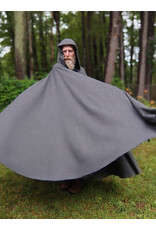 Cloakmakers.com 5751-Washable Lightweight Grey Wool Blend Cloak w/ Silver Toned Clasp