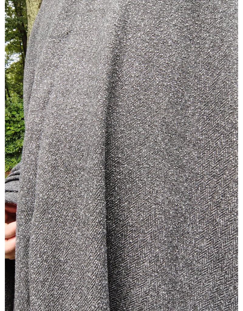 Cloakmakers.com 5751-Washable Lightweight Grey Wool Blend Cloak w/ Silver Toned Clasp
