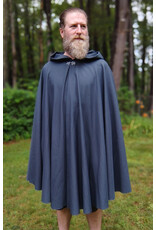 Cloakmakers.com 5752-Washable Slate Blue Wool Blend Cloak w/ Long Liripipe Hood