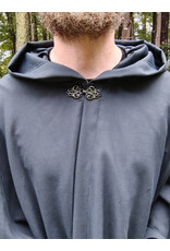 Cloakmakers.com 5752-Washable Slate Blue Wool Blend Cloak w/ Long Liripipe Hood